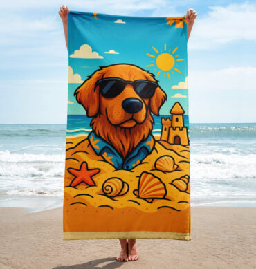 Sandy Paws & Salty Nose Custom Pet Beach Towel
