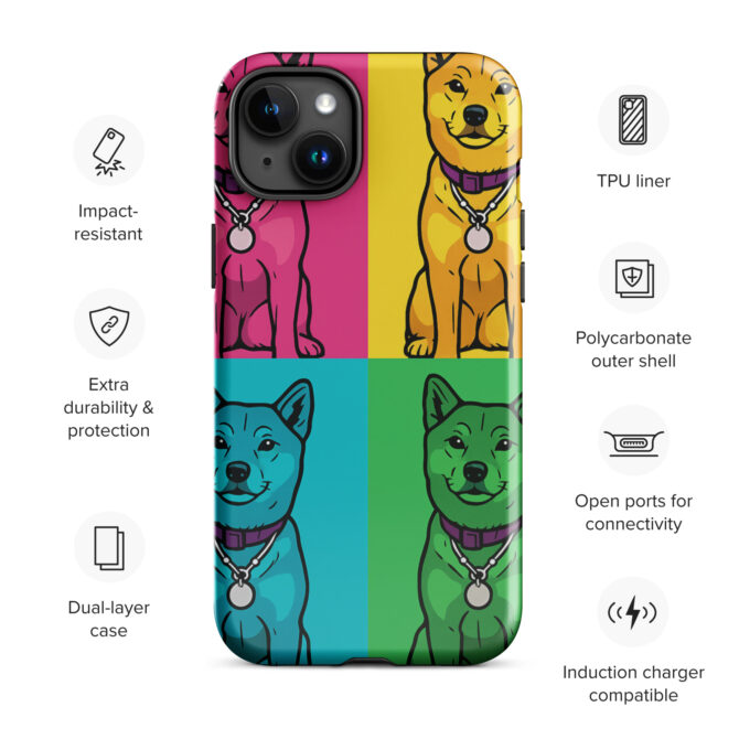 Pop Art Pet Portrait iPhone Case – Custom Pet Design - Image 17