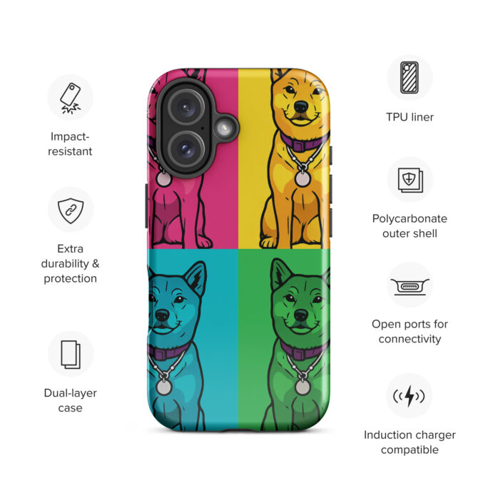 Pop Art Pet Portrait iPhone Case – Custom Pet Design - Image 20