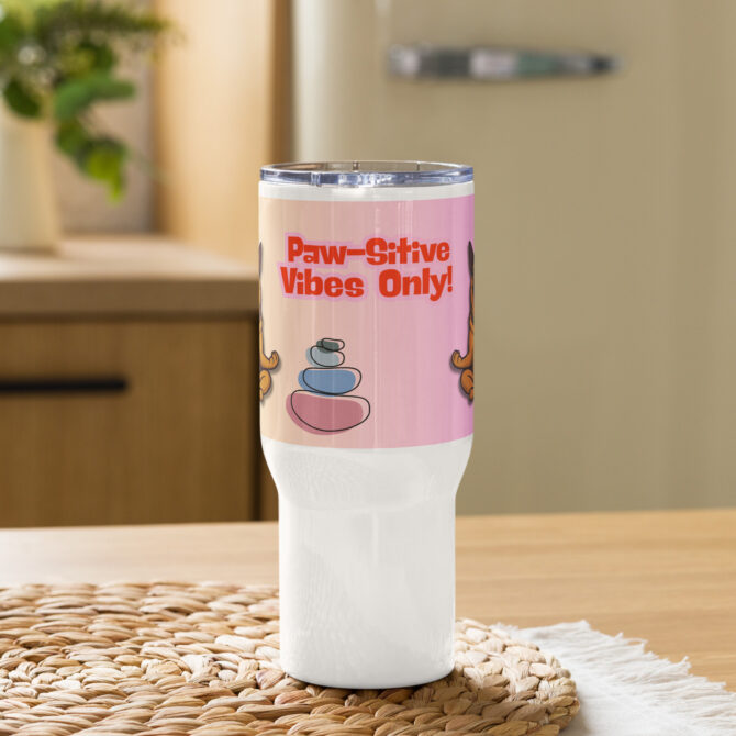 Custom Pet Travel Mug – Zen & Fur-gy Meditation Style - Image 2