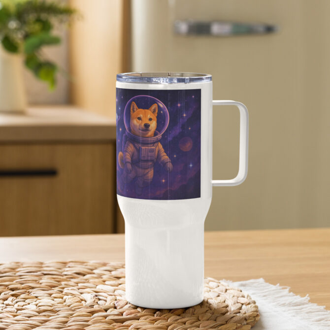 Custom Galaxy Pet Travel Mug – Personalized Artwork - Image 4