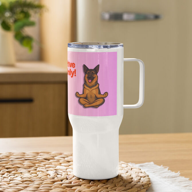 Custom Pet Travel Mug – Zen & Fur-gy Meditation Style - Image 4