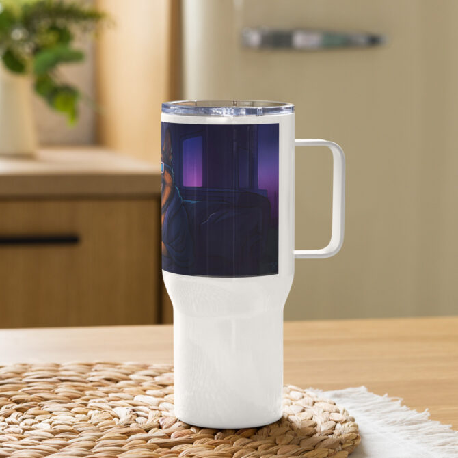Custom “Petflix & Chill” Travel Mug with Pet Artwork – Funny Gift for Animal Lovers - Image 4