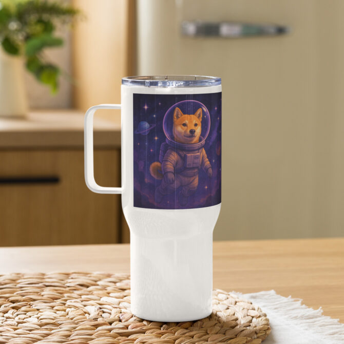Custom Galaxy Pet Travel Mug – Personalized Artwork - Image 3