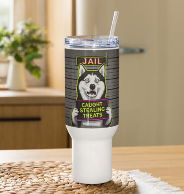 Custom Pet Mugshot Travel Mug – Funny Personalized Gift