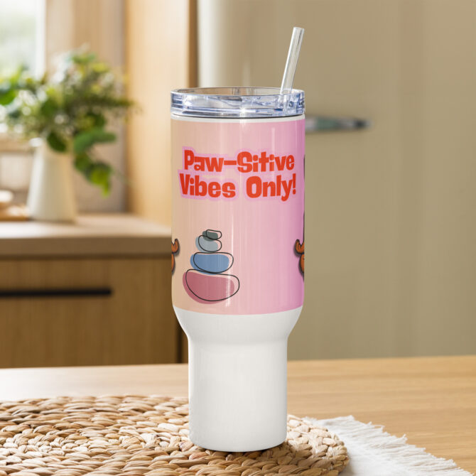 Custom Pet Travel Mug – Zen & Fur-gy Meditation Style