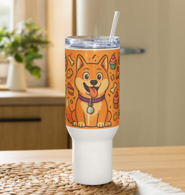 Custom Pet Travel Mug – “Snack Monster” Cartoon Style