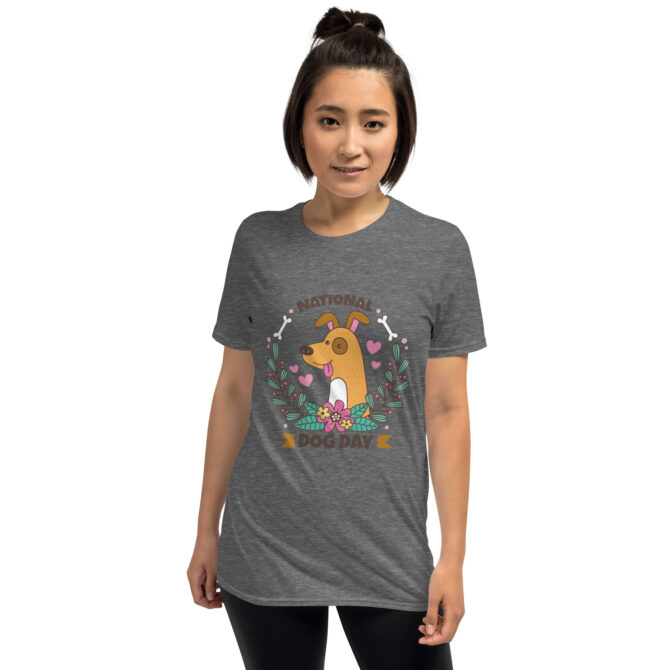 National Dog Day Celebration T-Shirt – Fun Dog Lover Tee - Unisex T-Shirt - Image 2