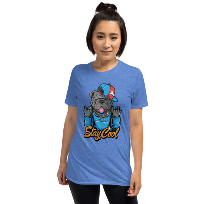 Stay Cool Bulldog T-Shirt – Hip-Hop Style Dog Tee - Unisex T-Shirt - Image 2