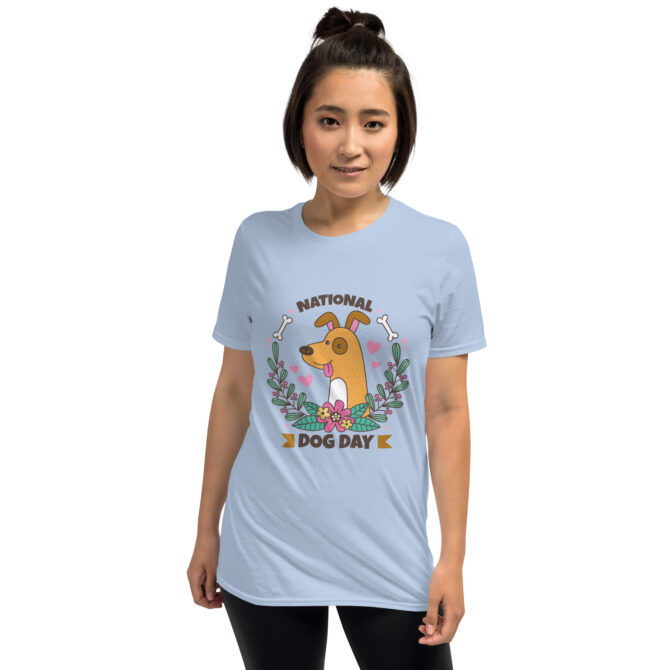 National Dog Day Celebration T-Shirt – Fun Dog Lover Tee - Unisex T-Shirt - Image 4