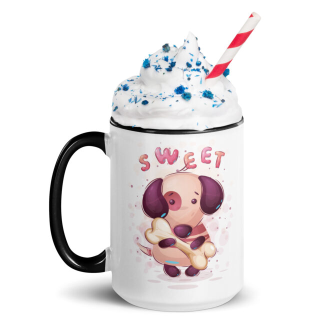 Custom Cartoon Puppy Mug - 15 oz Personalized Pet Gift - Image 2