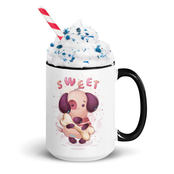 Custom Cartoon Puppy Mug - 15 oz Personalized Pet Gift - Image 3