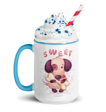 Custom Cartoon Puppy Mug - 15 oz Personalized Pet Gift