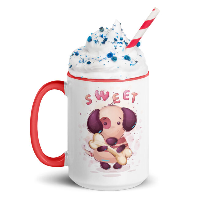 Custom Cartoon Puppy Mug - 15 oz Personalized Pet Gift - Image 4