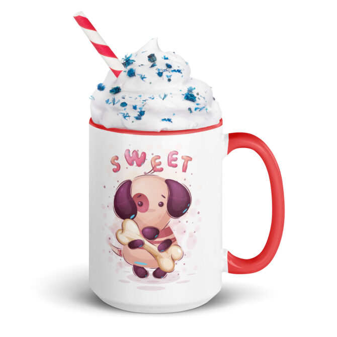 Custom Cartoon Puppy Mug - 15 oz Personalized Pet Gift - Image 5