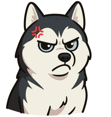 Angry Grumpy Face Pet Sticker Sheet – Custom Vinyl Stickers