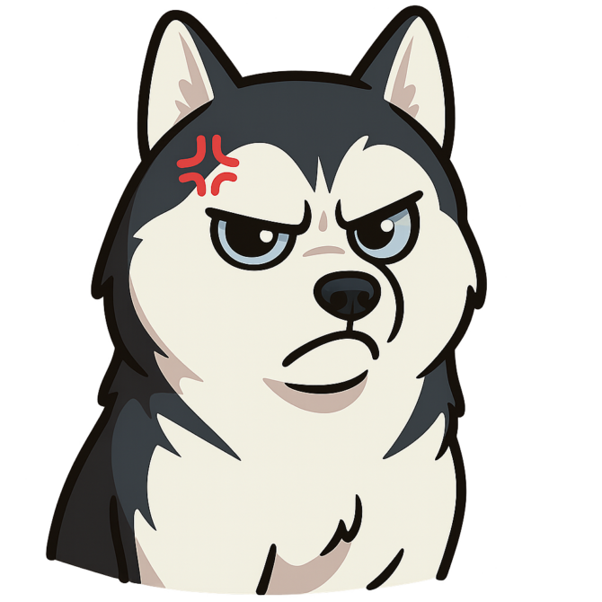 Angry Grumpy Face Pet Sticker Sheet – Custom Vinyl Stickers
