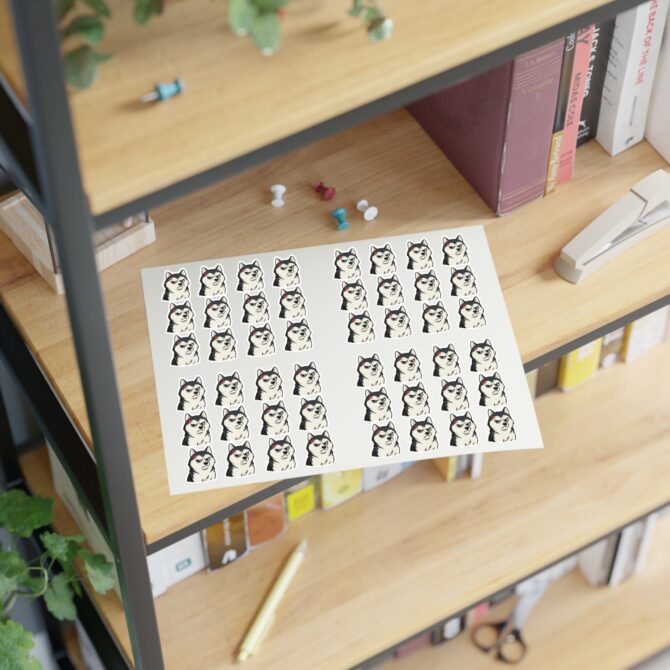 Angry Grumpy Face Pet Sticker Sheet – Custom Vinyl Stickers - Image 5