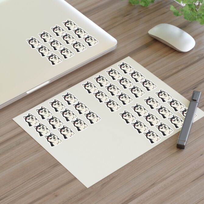 Angry Grumpy Face Pet Sticker Sheet – Custom Vinyl Stickers - Image 4