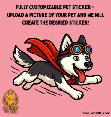 Custom Flying Superhero Pet Stickers – Die-Cut Vinyl Sheet