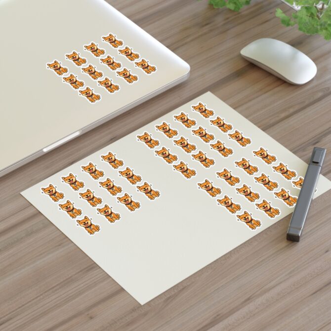 Happy Face Custom Pet Sticker Sheet – Vinyl Die-Cut Pack - Image 4