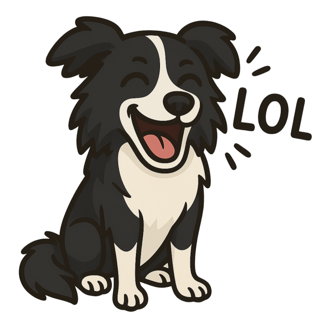 Laughing with Squinty Eyes Sticker