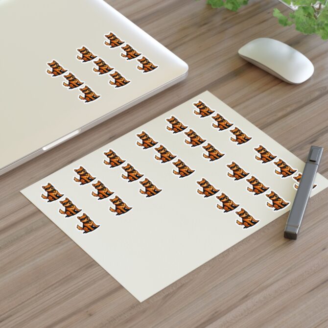 Custom Pet Sticker – Masked Vigilante Comic Vinyl Sheet - Image 3