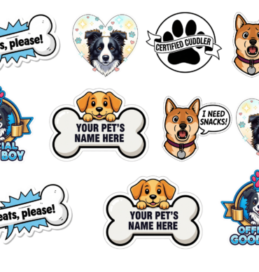 Name Tags & Icons Custom Pet Sticker Sheet – Vinyl Stickers