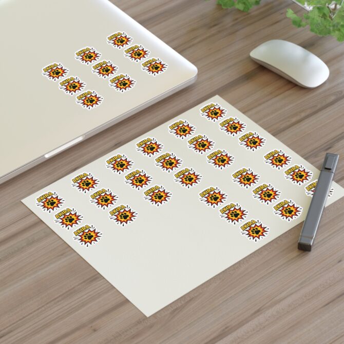 Custom Pet Name Pawprint Stickers – Die-Cut Vinyl Sheet - Image 3
