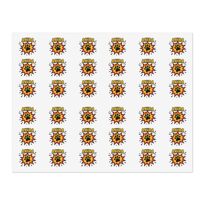 Custom Pet Name Pawprint Stickers – Die-Cut Vinyl Sheet - Image 2