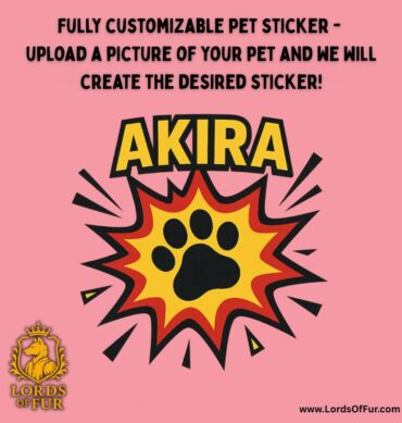 Custom Pet Name Pawprint Stickers – Die-Cut Vinyl Sheet