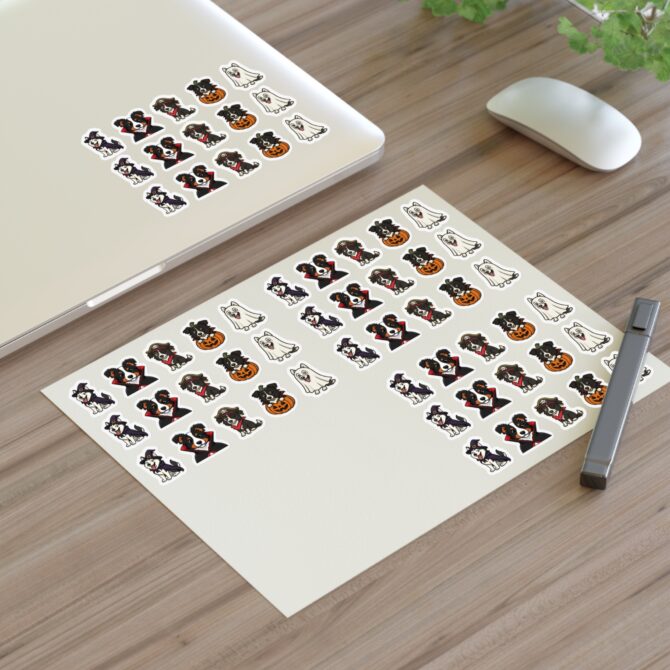 Pet Costume Sticker Sheet – 5 Custom Halloween Designs - Image 4