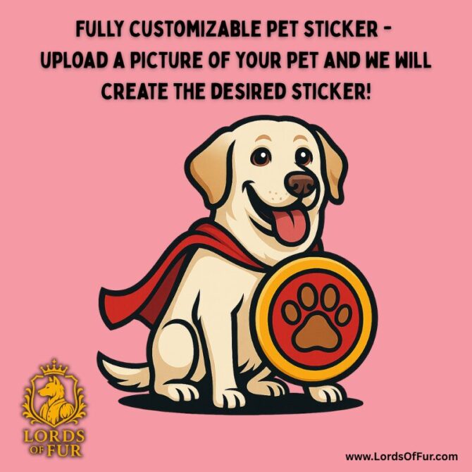 Custom Pet Hero Shield Sticker Sheet – Vinyl Die-Cut Stickers