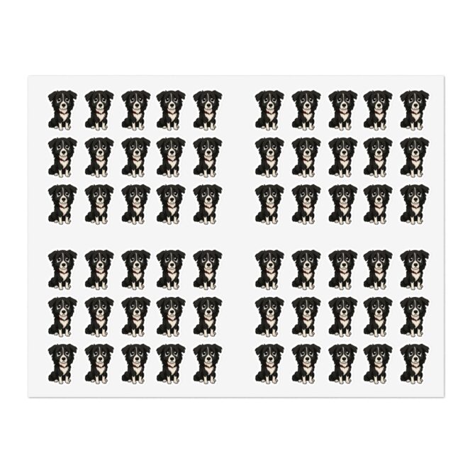 Sad Puppy Eyes Custom Pet Sticker Sheet – Die-Cut Vinyl - Image 2