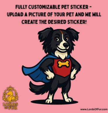Superbark Custom Pet Vinyl Sticker Sheet – Die-Cut Hero Pose