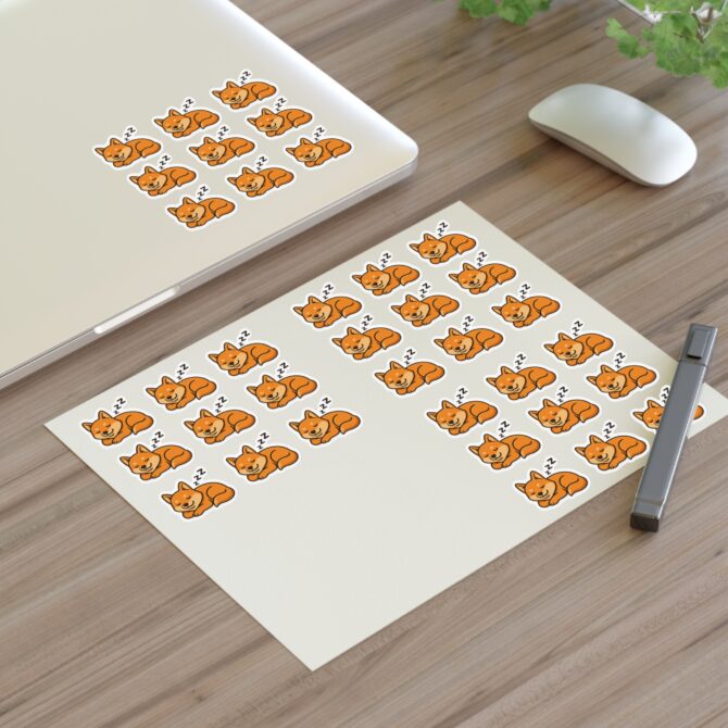 Zzz Sleeping Pose Pet Sticker Sheet – Custom Vinyl Die-Cut - Image 4