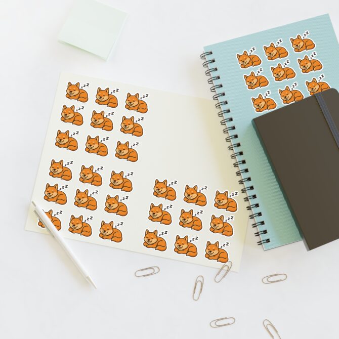 Zzz Sleeping Pose Pet Sticker Sheet – Custom Vinyl Die-Cut - Image 3