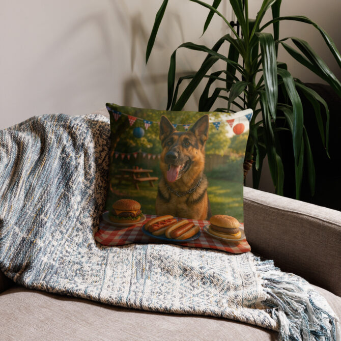 BBQ & Freedom Custom Pet Pillow Case – Patriotic Home Décor with Your Pet - Image 3