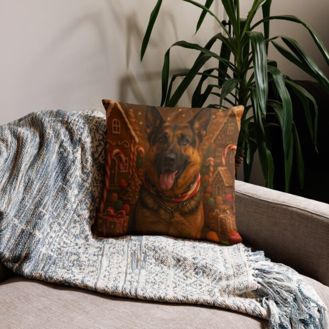 Gingerbread Wonderland Custom Pet Pillow Case – Festive Home Décor Gift - Image 3