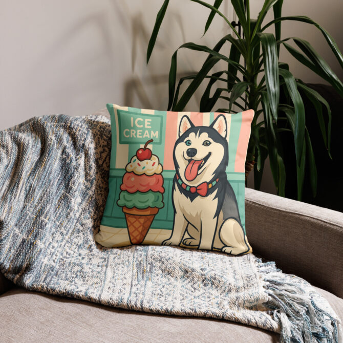 Ice Cream Sweetheart Custom Pet Pillow Case – Cute & Colorful Home Décor - Image 3