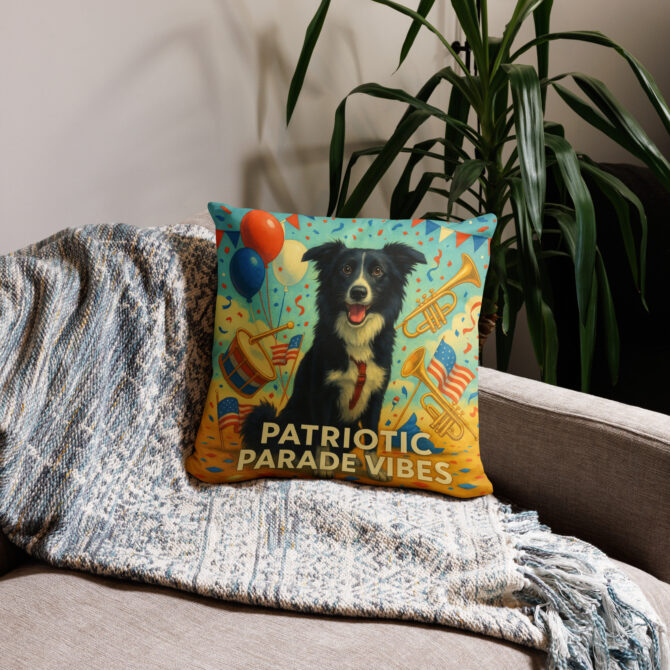 Patriotic Parade Vibes – Custom Pet Pillow Case - Image 3