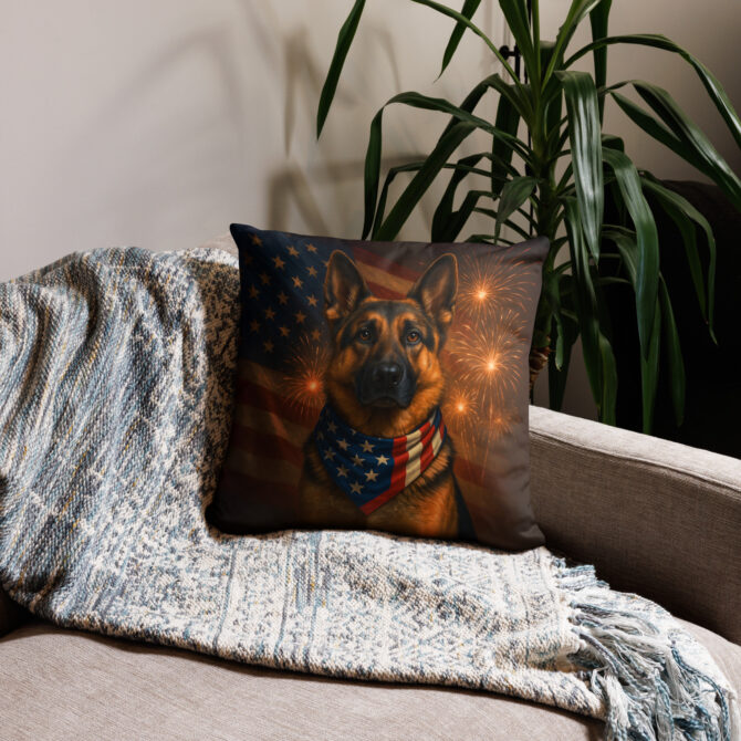 Star-Spangled Custom Pet Pillow Case – Patriotic Home Décor with Your Pet - Image 2