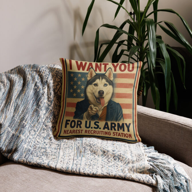 Vintage USA Poster Custom Pet Pillow Case – Unique Patriotic Home Décor - Image 2