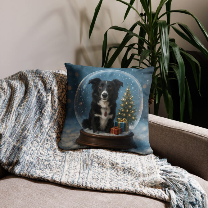 Snow Globe Custom Pet Pillow Case – Unique Holiday Home Décor - Image 2