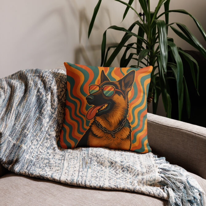 70s Funky Groove Custom Pet Pillow Case – Retro Style Home Décor - Image 2