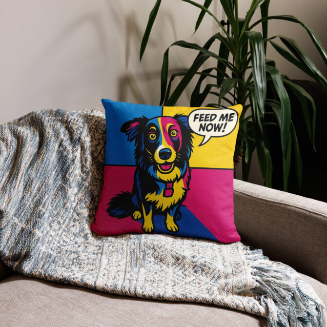 Pop Art Pet Portrait Pillow Case – Custom Colorful Home Décor - Image 2