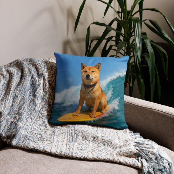 Surf’s Up Pup Custom Pet Pillow Case – Summer Vibes Home Décor - Image 2