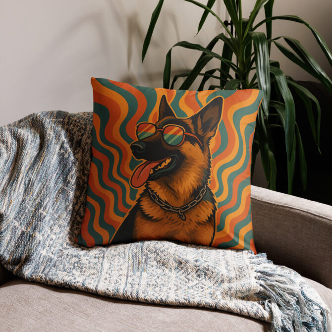 70s Funky Groove Custom Pet Pillow Case – Retro Style Home Décor - Image 4