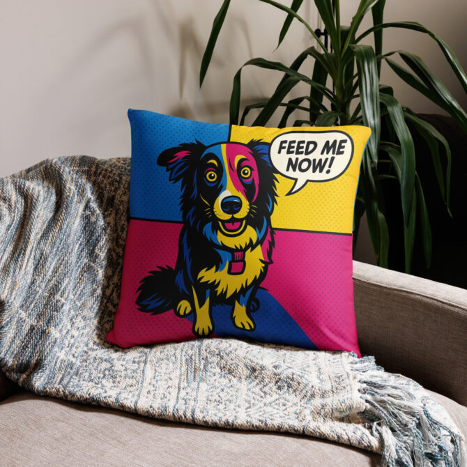 Pop Art Pet Portrait Pillow Case – Custom Colorful Home Décor - Image 4