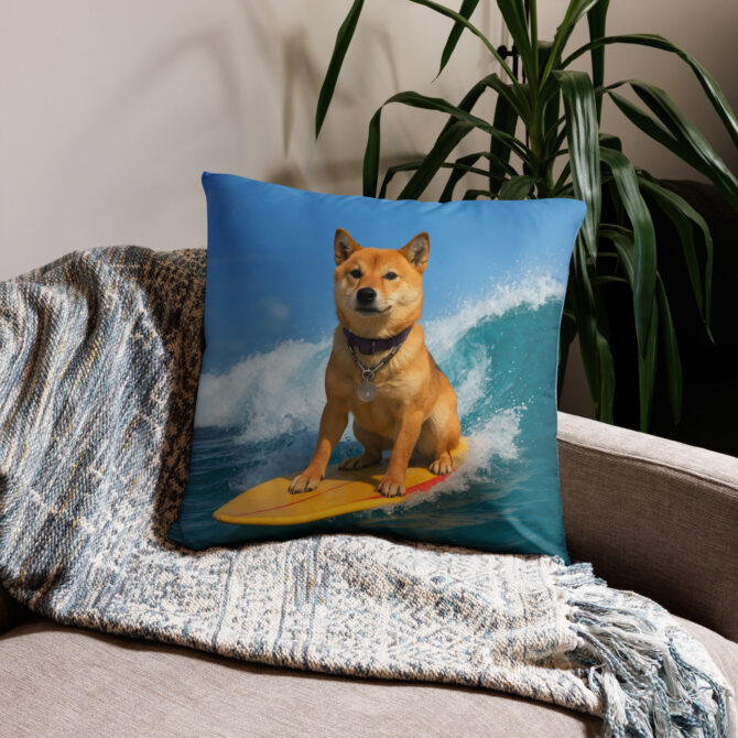 Surf’s Up Pup Custom Pet Pillow Case – Summer Vibes Home Décor - Image 4